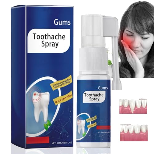 Strong Toothache Pain Relief Spray for Adults,Freeze Spray for Instant Tooth & Gum Pain Relief,Extra Strong Numbing Mouth Sp/ray for Tooth Sensitivity &Oral Care,Herbal Dental Pain Treatment for Teeth