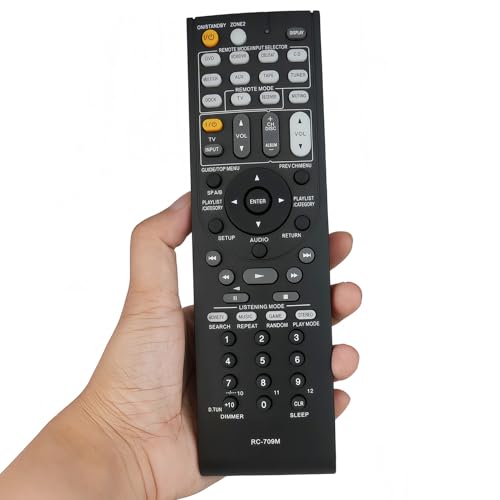Replacement Remote Control RC-709M Compatible for ONKYO TX-SR606 TX-SR607 RC-737M RC-765M TX-SR608 TS-XR606 TX-SR606S TX-SR507 HT-RC160 AV Receiver