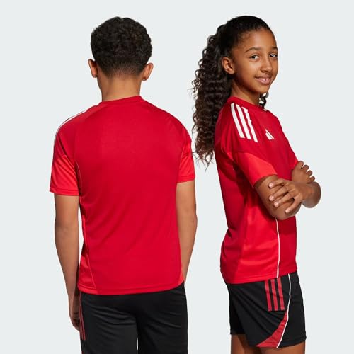 Image of adidas Kids Polyester Regular Fit TIRO 3-Stripes Jersey