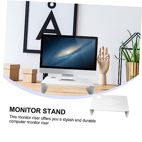 Support écran ordinateur blanc en acier rehausseur ergonomique de bureau de qualité
