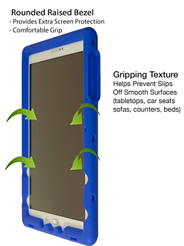 Bobj Rugged Case For Samsung Galaxy Tab S2 9.7 – Bobjgear Custom Fit - Patented Venting - Sound Amplification - Bobjbounces Kid Friendly (Batfish Blue) #TOP2