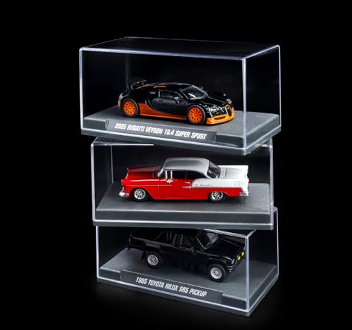 Image of Jada Majorette Collection - 1955 Chevy Bel Air 1:64 Die-Cast Model Car with Rubber Tires & Display Case, for Collectors & Adults
