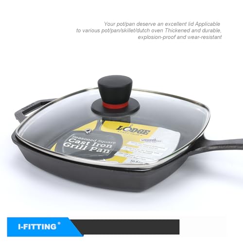 Couvercle carré en verre avec aération anti-condensation 26cm - 5