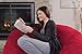Chill Sack Bean Bag Chair - 5' Giant Memory Foam Lounge Chair with Soft Microfiber Cover – Cozy Furniture for Living Room, Dorm, & Kids' Rooms – Comfortable 5 Ft, Microsuede Lounge Sofa, Cinnabar