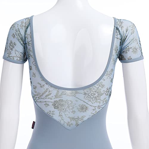 Justaucorps de ballet floral dos nu de qualité supérieure