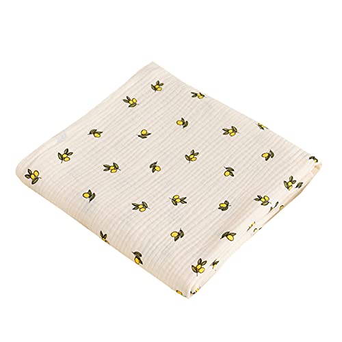 nuanzhiyuan Manta de algodón para bebé, toalla de baño para niños y niñas, transpirable, cómoda y absorbente