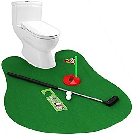 Potty Golf Game - Potty Putter Toilet Game, Putting Green with Golf Balls, Funny Bathroom Game Gag Gift Prank, Golf Toy Training Tool, for Golf Lovers, Dad Gifts and Funny Pranks