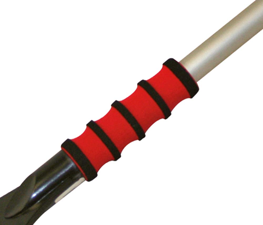 Petex 46010000 miotełka/skrobaczka do lodu 4601, czerwona z gumową wargą, drążek teleskopowy długość 58-91 cm