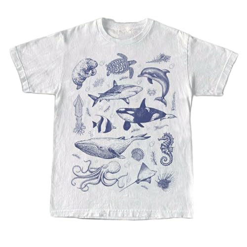 Women Y2K Aesthetic Graphic Baby Tees Short Sleeve Crewneck Fitted Crop Tops Teen Girl Summer Vintage White T Shirt