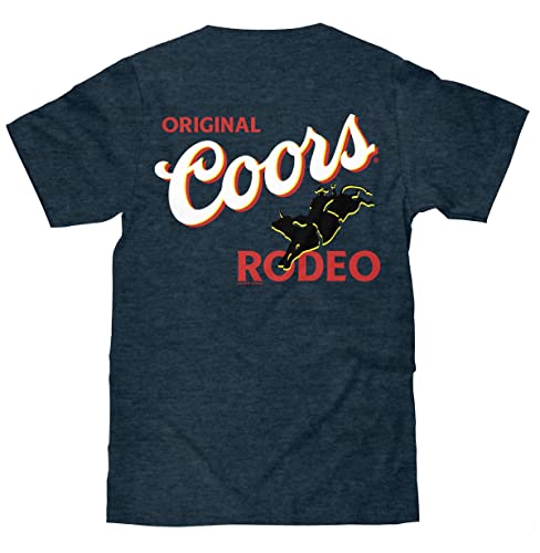 Tee Luv Men's Coors Original Beer Shirt - Coors Rodeo Bull Cowboy T-Shirt3