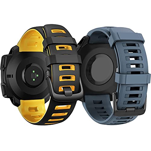 Ancool Compatible With Garmin Instinct Bands Navy Blue And Black Bundle #TOP18