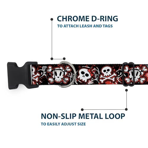 Collier crânes Buckle Down au design soigné et finitions graphiques nettes