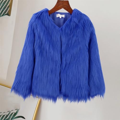 Girls Faux-Fur Jacket Fall Winter Warm Long Sleeve Thick Fuzzy Coat Trendy Cute Y2k Plain Puffer Shaggy Outwear Comfy Tops2