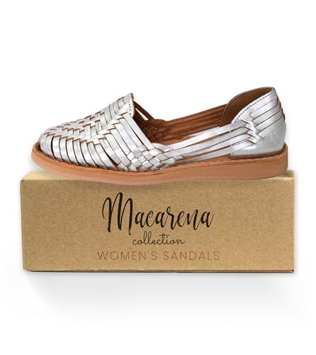 Image of Macarena Collection Womens Shoes Leather Sandals for Women | Huarache Handmade Mexican Sandals | Comfortable & Stylish Womens Sandals 4150