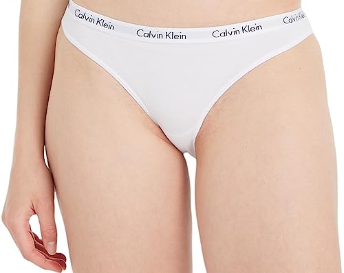 Calvin Klein Damen Slip Bikini Form Baumwolle mit Stretch, Weiß (White), L