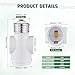 2 Outlet Light Socket Adapter, E26 Bulb Socket to Outlet Splitter,Converts Medium Screw Socket into a Socket with Two outlets,Polarized Outlet.UL Listed,White (2-Pack)