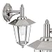 Produktbild Außenwandleuchte Moskau, moderne Wandlampe abwärts aus Metall u. Glas in Edelstahl, Wandleuchte m. E27-Fassung, Außenleuchte IP44 für Terrasse u. Hof, ohne Leuchtmittel