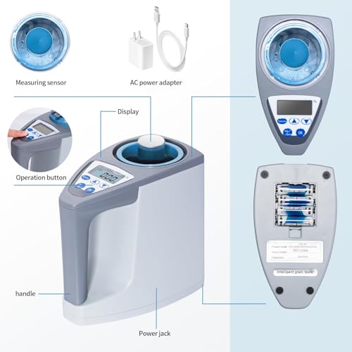 Goyojo GS1G-JP Moisture Tester Portable Goyojo Grain Moisture Meter Analyzer 3-35% Measurement Range 0.1% Accuracy 20 Digital Grain Types Incl. Wheat thumb #5