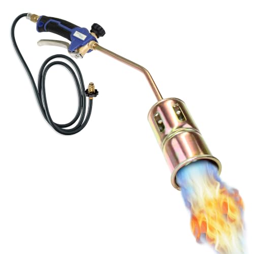 Flame King Propane Torch Kit Heavy Duty Weed Burner, 320,000 BTU with 6-ft Hose for Weed Burning, Melting Ice and Snow, and Roofing
