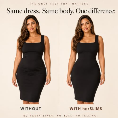 Image of herslims Tummy Control Bodysuit for Women, Seamless Sculpting Shapewear
