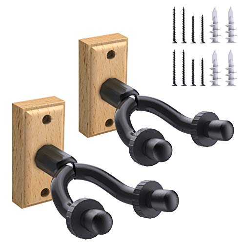MoKo Support Mural pour Guitare, Lot de 2 Crochet de Guitare à Base de Bois Dur, Support de Guitare Ajustable pour… - Les Beatles, Paul McCartney, John Lennon, RIngo Starr, George Harrison MoKo Support Mural pour Guitare, Lot de 2 Crochet de Guitare à Base de Bois Dur, Support de Guitare Ajustable pour…