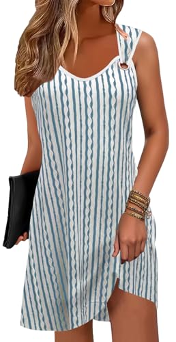 Image of Disamer Summer Dresses for Women 2026 Sundresses Sleeveless Beach Swimsuit Cover Ups Spring Casual Tank Tshirt Sun Dress