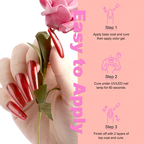 Lavender Violets 13 Pcs Gel Nail Polish Kit With 9 Colors Coat, 3 Bottles Of Base Top Matt Top Coat And Nail File For Soak-Off Uv Led Gel Nail Art Design C662 #TOP3