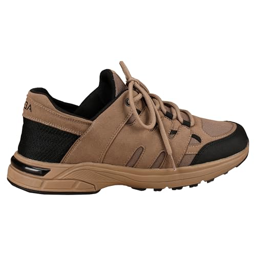 ZEBA Hands Free Slip on Sneakers for Men - Step Up Your Comfort and Style with Perfect Walking Shoes and Fashion Sneakers - Desert Suede - Medium