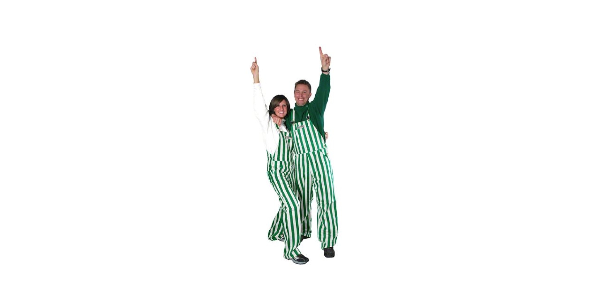 【新品】GREEN CLOTHING BIBPANTS 最安値❗️ Game Bibs Kelly Green & White Adult Striped Game Day
