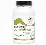 Cod Liver Oil Concentrate 500mg and Evening Primrose 500mg ~ 100 Capsules - No Additives ~ Naturetition Supplements