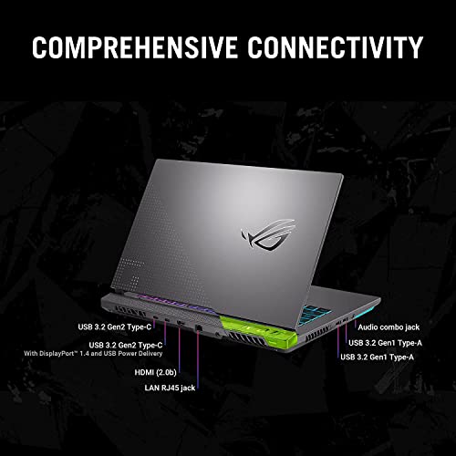 Image of ASUS ROG Strix G15 (2022), 15.6 inch(39.62 cms) FHD 300Hz /3ms, AMD Ryzen 7 6800H, RTX 3060 6GB Graphics, (16GB RAM /1TB SSD), G513RM-HF274WS MW203 Mouse (Blue)