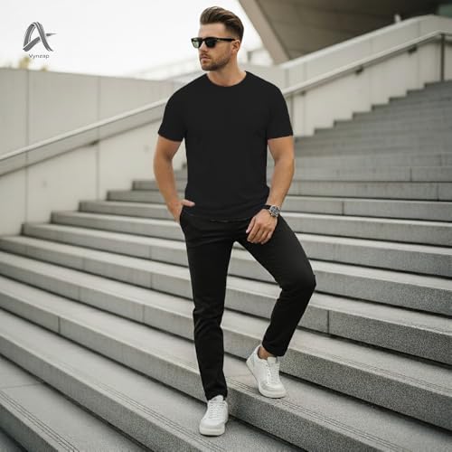 Image of Men's Cotton Crew Neck T-Shirt | 100% Cotton | Regular Fit | Soft & Breathable | Everyday Casual Wear