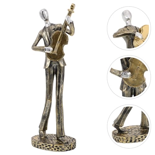Statue de guitariste abstrait moderne en résine pour étagère salon - 8