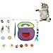 JOROBURO 15Pcs Cat Toy Set, Interactive Toxic Free Tent Ball Mouse Springs Funny Kitten Toy, Bells Feathers Cat Wand Toys Set Cat Feather Teaser Wand Toy for Cats Kitten