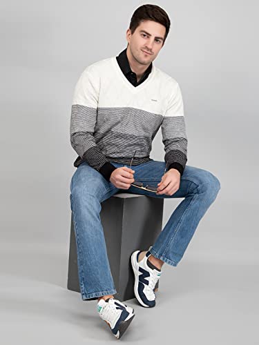 Image of GODFREY V Neck Full Sleeve Sweater for Man Winter Pullover