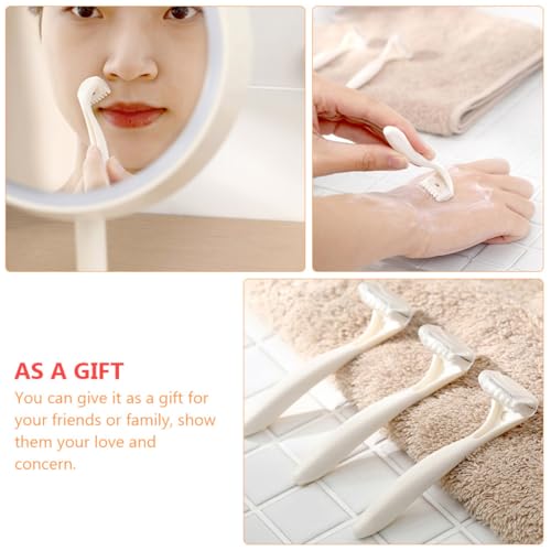 ABOOFAN 3 Maquinillas de Afeitar Desechables para Mujer, Afeitadora de Vello Corporal y Zona Íntima, Tamaño Portátil, Color Claro, Cubierta Protectora, para Depilación Precisa y Viaje - imagen 9