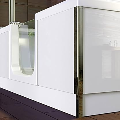 HAK Seniorenbadewanne 180x80x57,5cm, Weiß, Fiberglas, Rechteckig, Alkoven, Praktisch, mit Tür, Duschkabine, Wannenschürze und Ablauf/Sifon, Ausführung RECHTS – Bild 4
