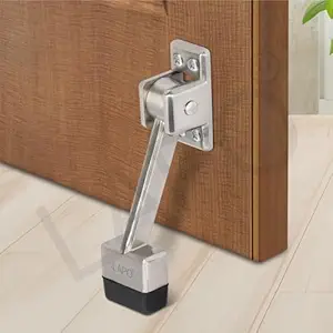 LAPO Premium 5 inch Door Stopper Rubber Powerful Working with Screw | Wooden Door Stoper to Stop Door for All Door Home | Office | Hotel (Matt Finish, Pack of 4)