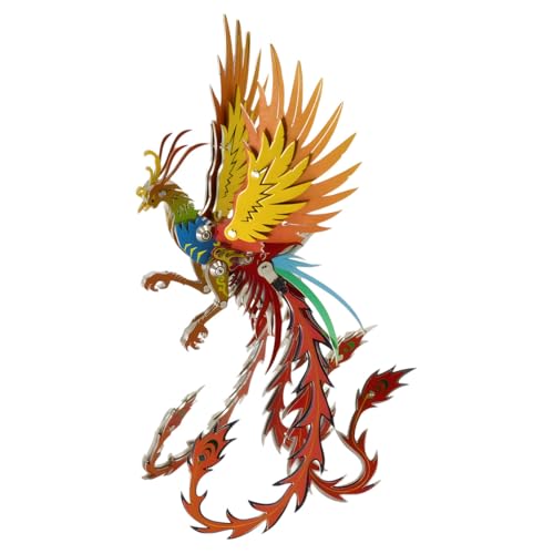 Phoenix Metal Model Kit – 3D Mechanical Sculpture, DIY Steampunk Building Set, Metal Craft Puzzle for Adults, Mythical Bird Display Model