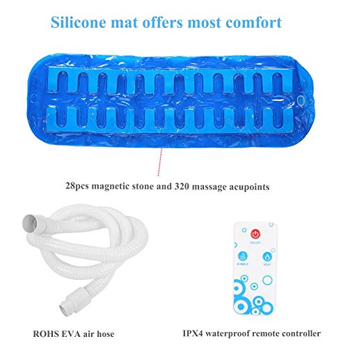 Haox, Electric Bathtub Bubble Massage Mat, Waterproof Tub Massaging Spa,Tub Spa Massager With Remote Control Adjustable Bubble Settings, With Heat (Wind) Function 45.7X14.8In(Us 110V) #TOP4