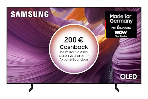 Samsung OLED 4K S85F 65 Zoll (163 cm) UHD Fernseher, NQ4 AI Gen2 Prozessor,4K Upscaling, OLED HDR, Farben Pantone validiert, Dolby Atmos, Gaming-Hub, Knox Security, Samsung Vision AI Smart TV
