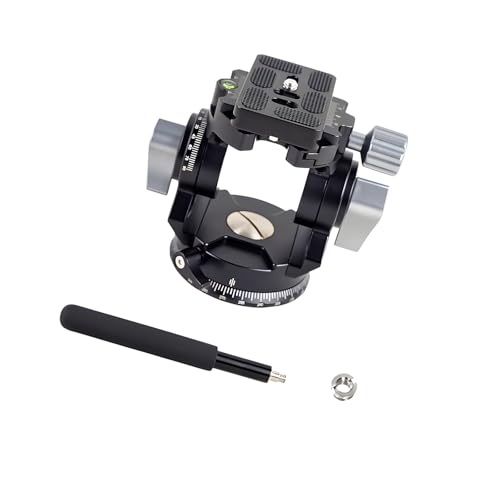Stabiler Stativkopf, 5 kg belastbar, mit breiter Basis für mehr Stabilität bei Langen Aufnahmen Dynamischer Video Erweiterungskopf