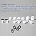Universal White Plastic Toilet Seat Hinge Bolt Screw For Top Mounting Toilet Seat Hinges - Downlock Nuts Can Slip Over Bolts Threads for Rapid Installation without Screwing in