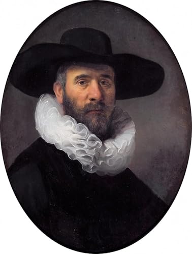 Tableau Rembrandt portrait de Dirck Jansz impression d'art sur toile 60x90cm