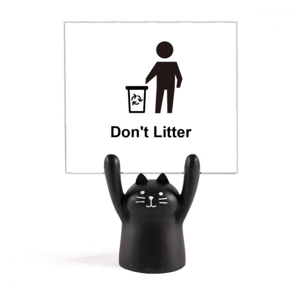 Support de mémo chat noir pour cuisine et bureau organisé - 4