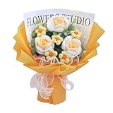 Photo Gallery kesoto bouquet di fiori all uncinetto a led, bouquet lavorato a maglia finito bouquet lavorato a maglia fatto a mano per il matrimonio, giallo Photo Gallery kesoto bouquet di fiori all uncinetto a led, bouquet lavorato a maglia finito bouquet lavorato a maglia fatto a mano per il matrimonio, giallo