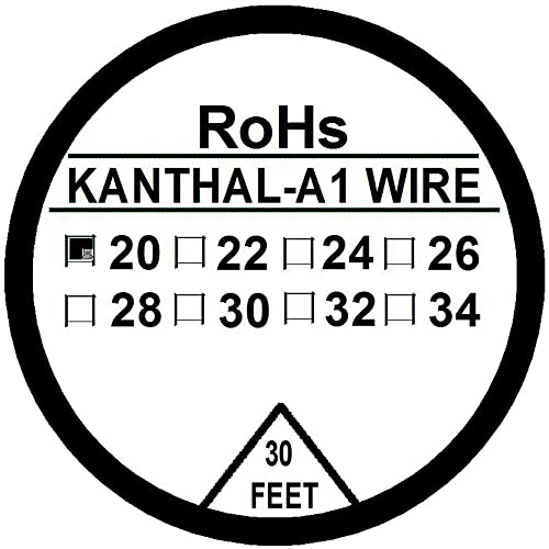 Kanthal Fil de résistance A1 - Bobine de 10 m - Calibre 0,032-0,33 mm² (20 g)