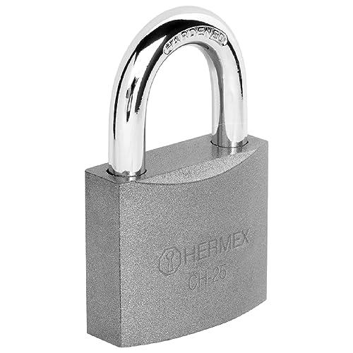 Iron padlock, 25mm, short hook, box