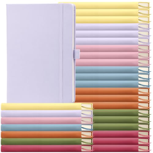 Cuadernos de piel sintética A5 con tapa dura resistente juego de 28 libretas elegantes