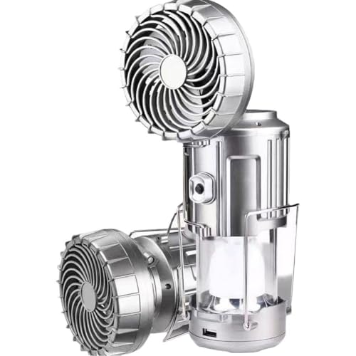 Lanterne solaire de camping ventilateur et lampe piles rechargeables urgence